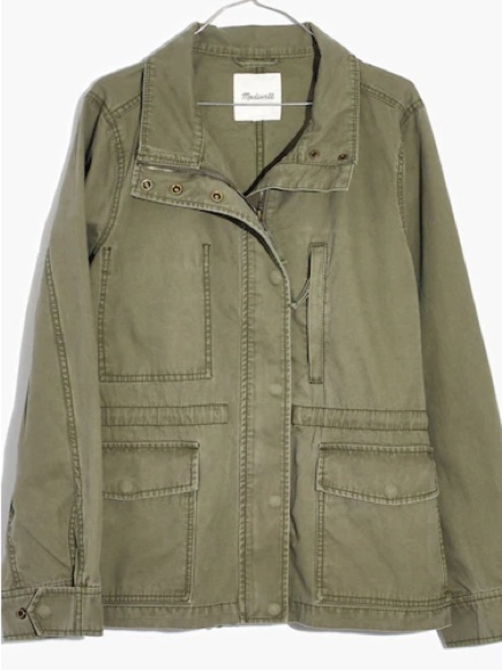 Madewell| ‘Passage’ Olive Green Utility Jacket Fall Army Cotton Field Coat Sz XS